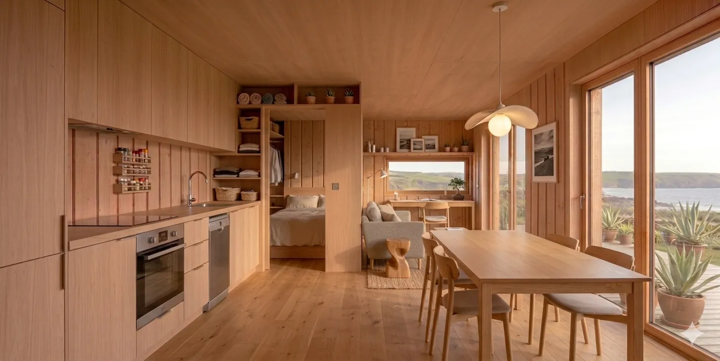 Intérieur bureau et chambre TyMod 24m²